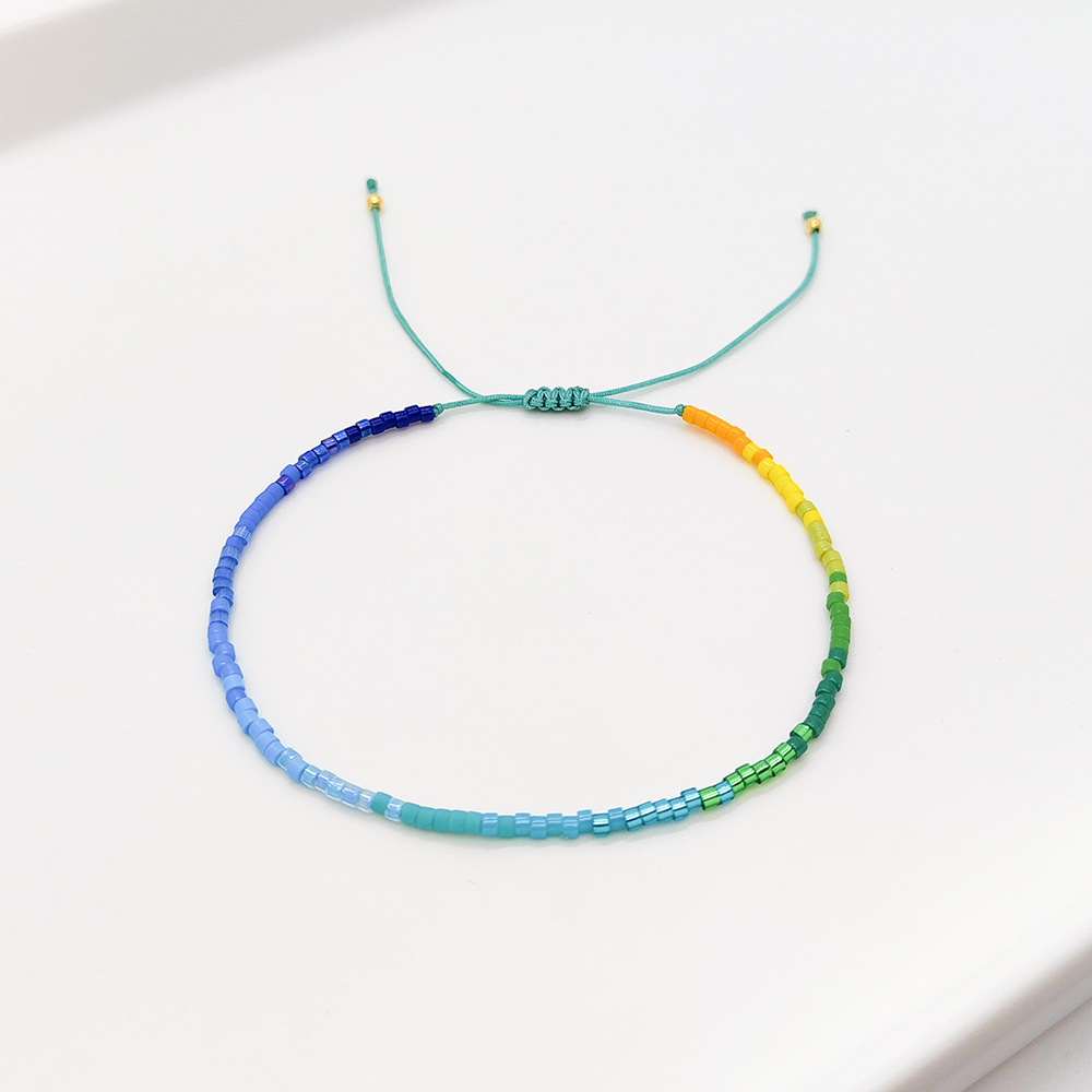 Miyuki Beaded Bracelet For Women Gradient Colour Woven Wristband_voghion.com