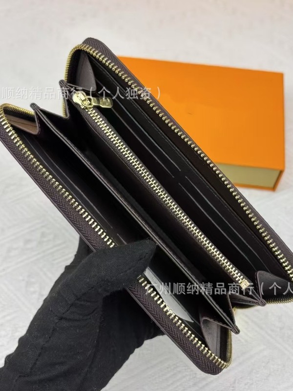 外国貿易高品質 N60017 財布財布シングルジッパーユニセックスロングマルチカードスロット ID カードホルダーハンドバッグ|undefined