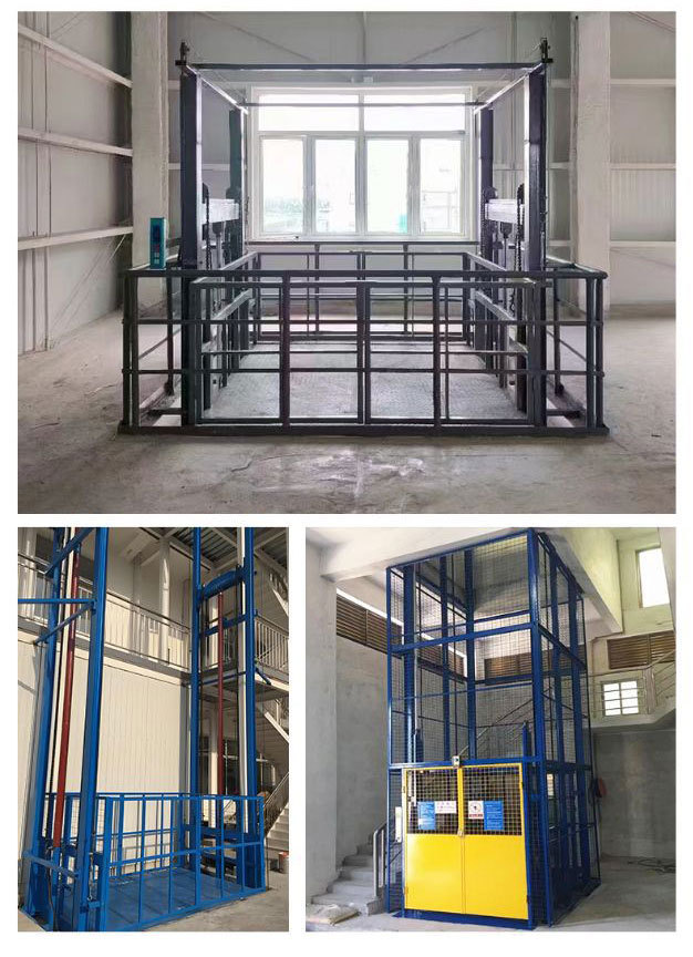 Directly Supplied from the Manufacturer: Rail-Mounted Chain-Type Lifting Platform, 2-Ton, 5-Ton Large-Capacity Lift, Workshop Hydraulic Lift Cargo Elevator