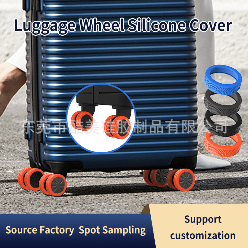 Funda Protectora para Ruedas de Equipaje de Silicona Resistente al Desgaste