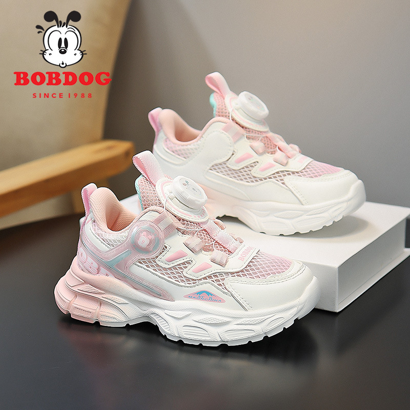 Babudou zapatos para niñas malla transpirable zapatos deportivos para niños 2025 nuevos zapatos de red transpirables para estudiantes zapatos deportivos para niñas