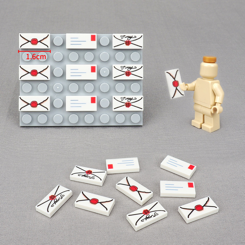Printing Building Blocks 3069 Envelope Pattern Scene Mailbox Accessories Model Equipment Small Particle Parts Assembly Toy
