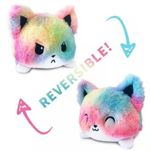 Cute Two-Sided Reversible Cat Plush Toy, Dog, Turtle, Unicorn Children's Gift, Reversible Figurine Wholesale