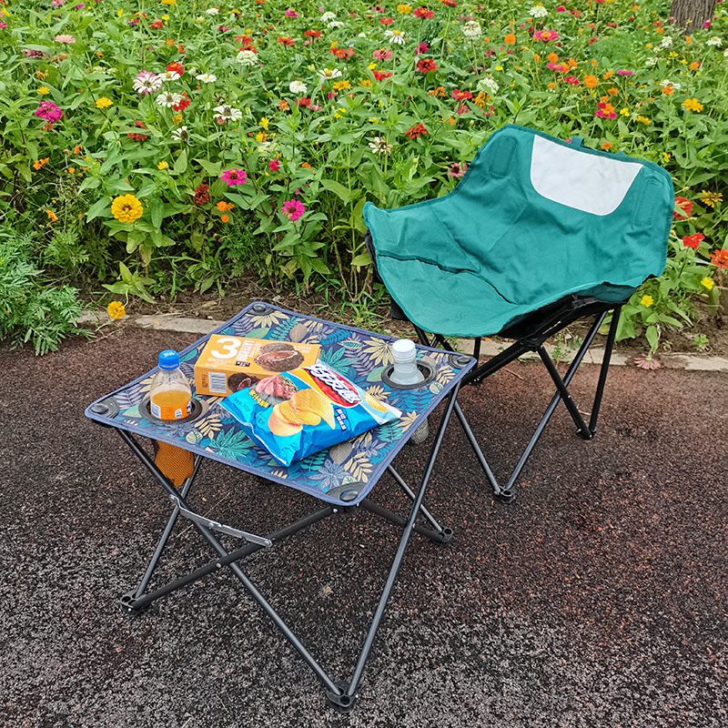 Mesa plegable portátil de pesca al aire libre mesa de camping mesa de tela de playa de barbacoa mesa plegable de apertura rápida plegable