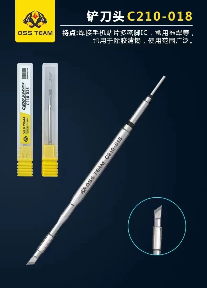 OSS 210 soldador cabeza universal JBC velocidad trabajador T26 Estación de soldadura C210 calefacción núcleo punta recta cabeza curva cuchillo
