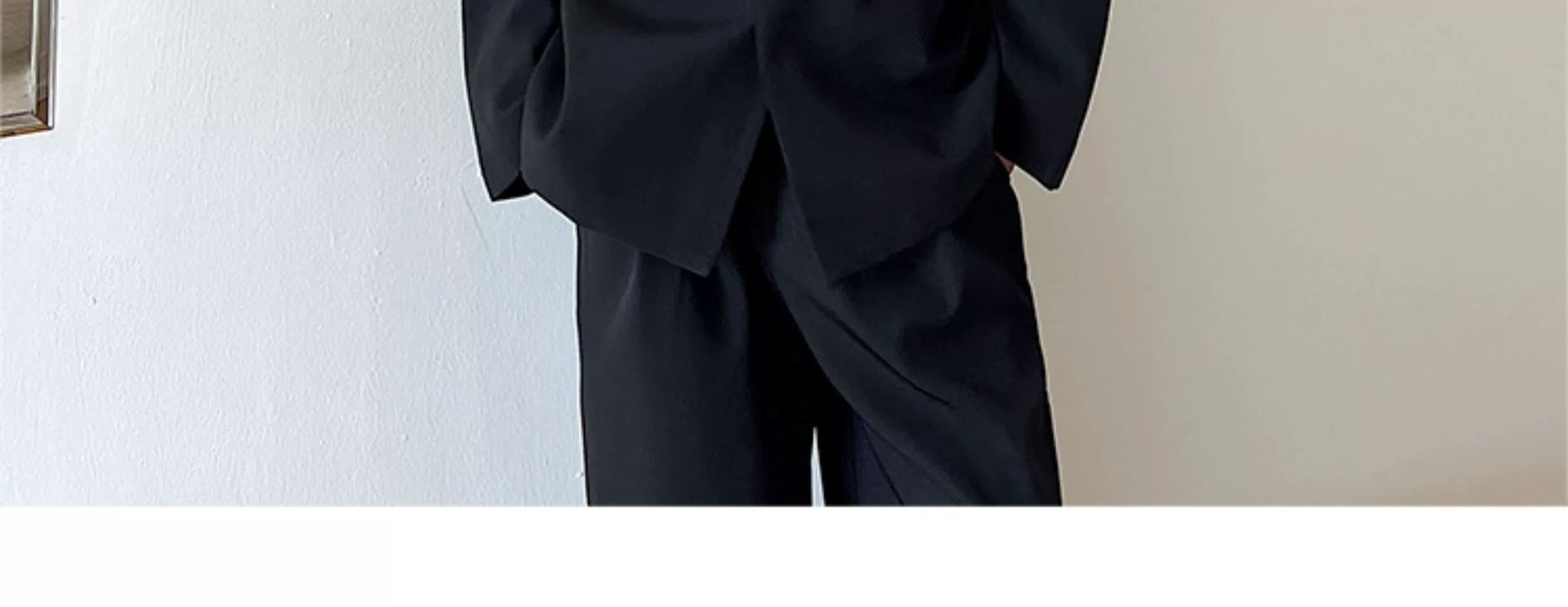 1 Yeni Çin Hafif Ulusal Üst Siyah Dik Yaka Bambu Batı Ceket Erkek İlkbahar Sonbahar Uçak Düğmesi Etnik Stil_voghion.com