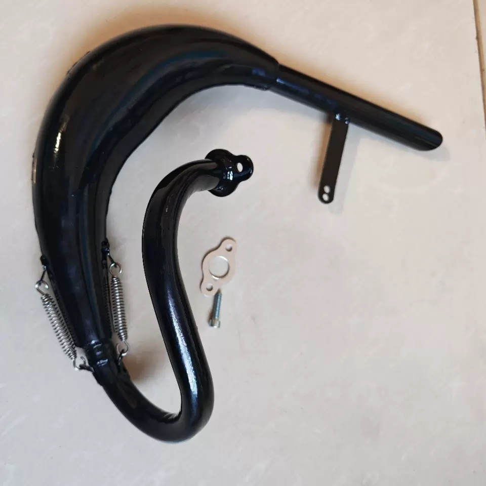 两冲程自行车改装配件49 50 60 66 80CC排气管海马消音器烟筒总成