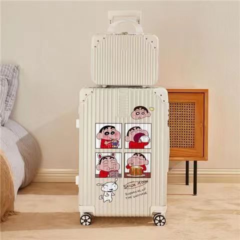 Maleta de contraseña de los hombres universal Mute rueda caja de viaje del estudiante Maleta impresa de dibujos animados de estilo coreano de las mujeres