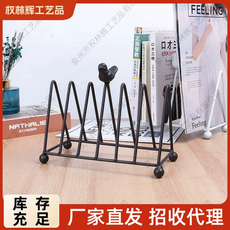 Норт-минималистский кованый треугольник небольшая книжная полка для журналов кабинет