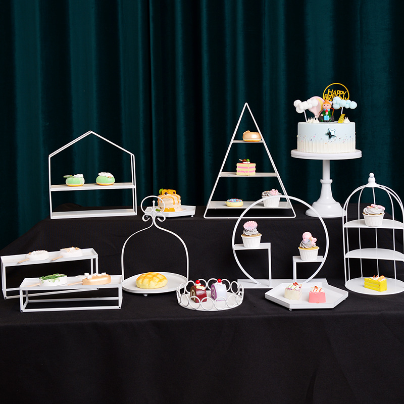 Hotel buffet cake stand boda postre Mesa decoración soporte bandeja traje té descanso por la tarde Merienda image 3