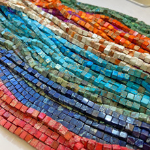 4mm天然帝皇松波西米亚方珠散珠半成品手工DIY手链项链饰品配饰