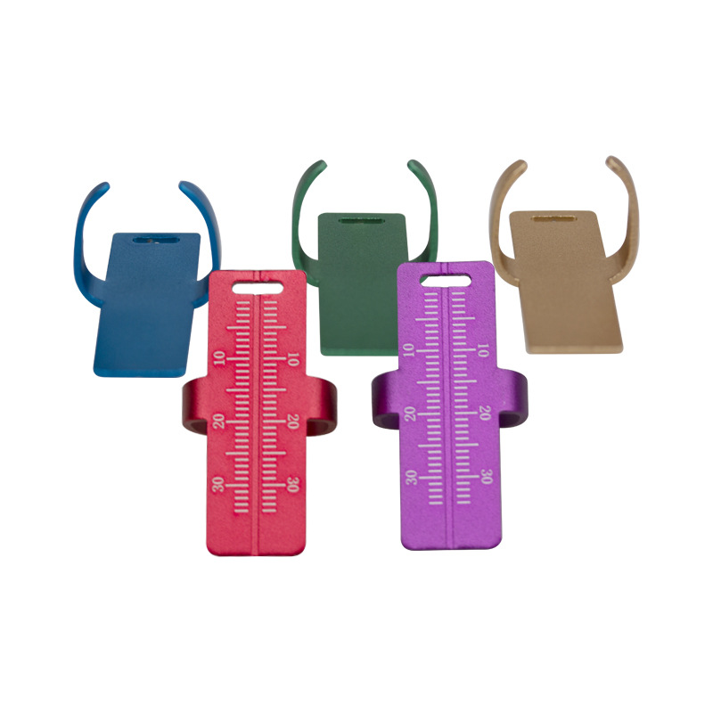 Regla de aleación de aluminio para materiales dentales, regla de medición para conductos radiculares, regla de medición para dedos, materiales orales