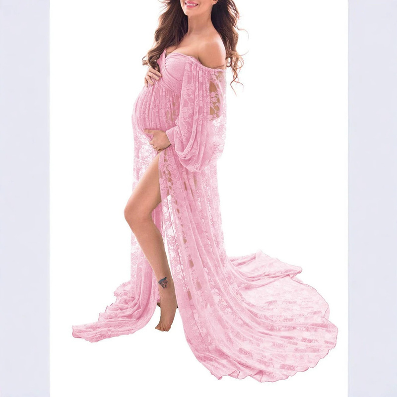 2025 Summer Women's Polyester Half-Open Collar Oversized Swing Skirt Dress Manufacturer Wholesale Beach Vacation Maternity Dress