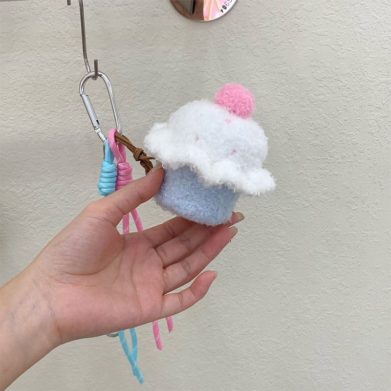 Colgante serie de pastel original suave lindo bolsas de peluche mochila colgante de llaves de automóvil interesante colgante