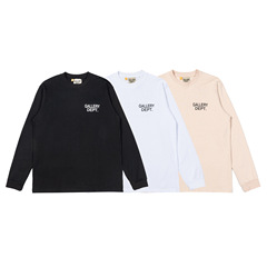 欧米の国境を越えた潮牌gallery deptアルファベットプリント男女ゆるい純綿長袖丸襟tシャツ