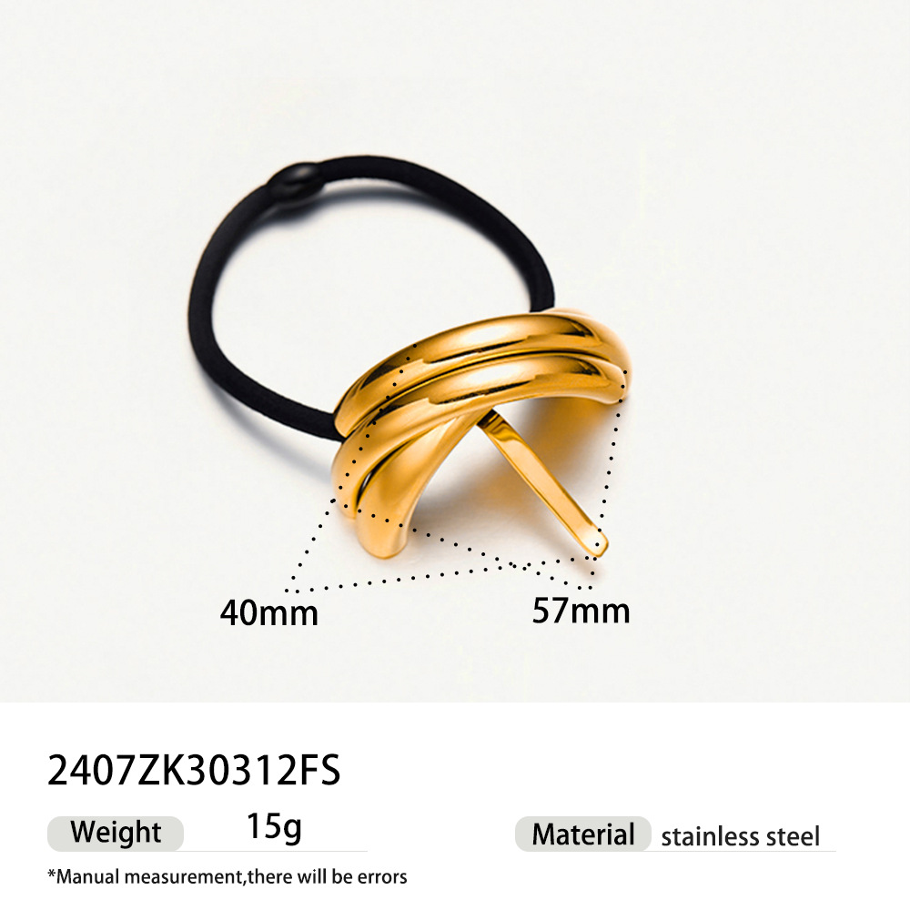 TINA Europa y América joyas de cabello de acero inoxidable anillo de cabello de alta calidad induces correa de cabello de cola de caballo alta joyas de cabello