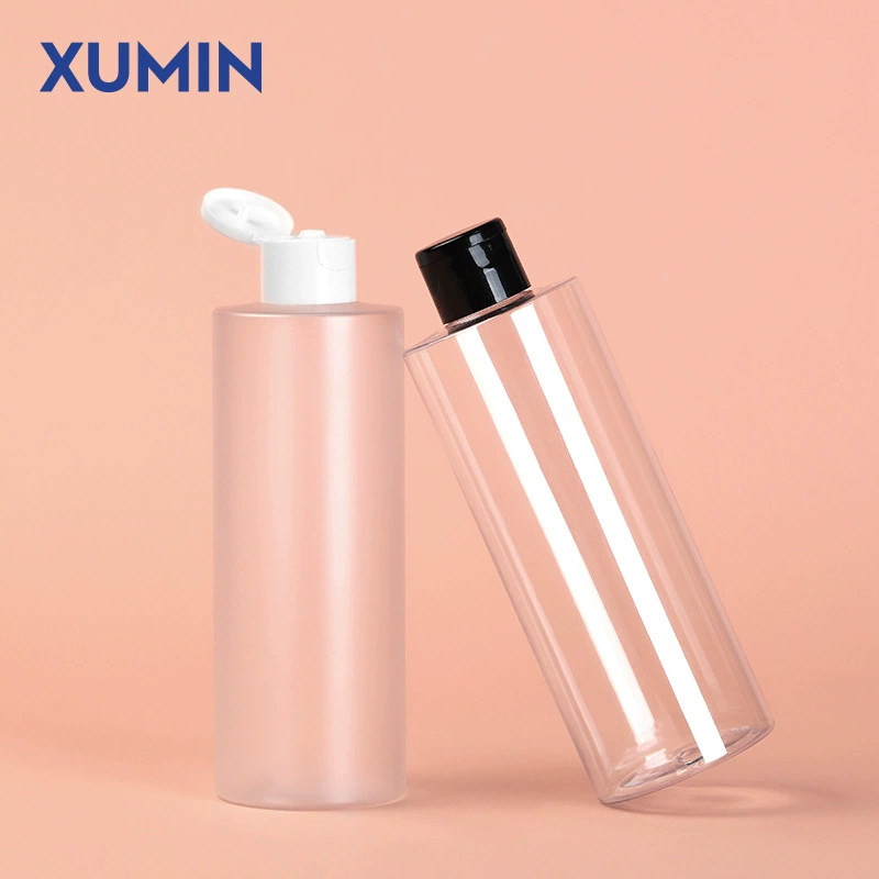 Xu Min 300ml прозрачная ПЭТ чистая роса бутылка черный/белая бабочка раскладушка матовая косметическая бутылка матовая черная крышка бутылка