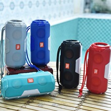 跨境爆款TG143七彩灯户外便携手提双喇叭低音炮插卡无线蓝牙音箱