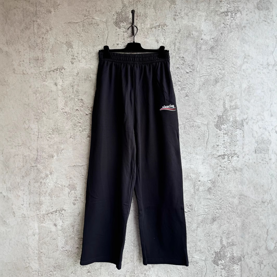 手机实拍 24ss高品质巴黎可乐刺绣长裤宽松版型上新男女同款