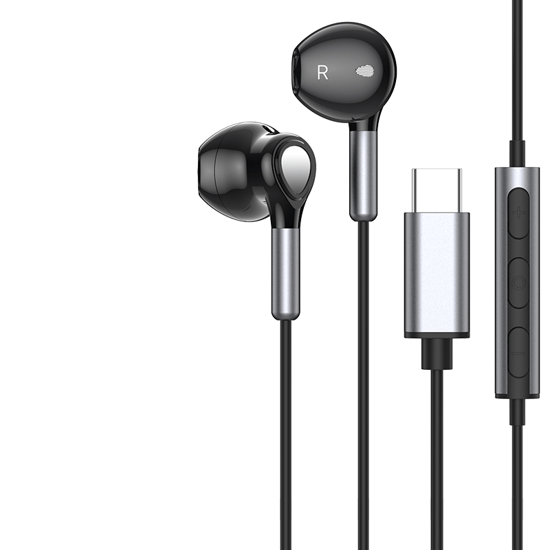 Nuevo auricular atado con alambre in-ear digital del typec transfronterizo para las auriculares del juego de Samsung Google del iPad con el micrófono
