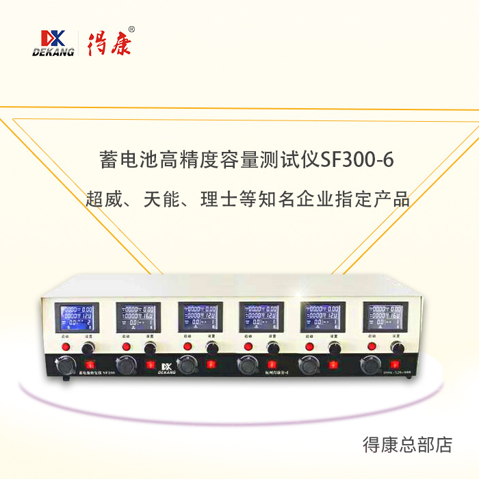 得康充20安放30安铅酸蓄电池检测仪容量测试电动车电瓶6路SF300-6
