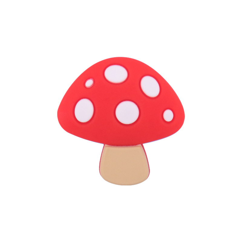 Nuevo bebé suministros de dibujos animados seta de silicona mordedor creativo DIY bebé molar pezón cadena mordedor pequeños accesorios