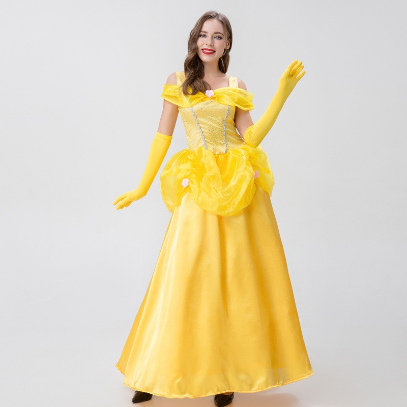 (2개) 2023 만 성일 성인 여성 백설 공주 원피스 무대 공연 코스프레 안나 아이샤 의상 성인