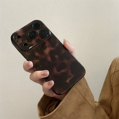 ins秋冬个性黄色豹纹17promax手机壳适用苹果16pro软壳15pro14pro