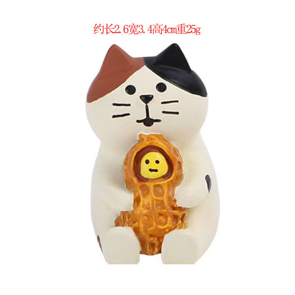 日本の猫デスクトップ装飾品 ZAKKA クリエイティブ漫画春の庭の装飾トレンディな DIY 樹脂工芸品装飾品|undefined