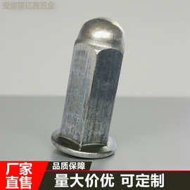 家具五金高盖帽外六角法兰螺母带介外六角螺母8*32铁材质现货批发
