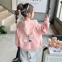 女童卡通连帽夹克2025年春季新款韩国洋气外套网红童装一件代发潮