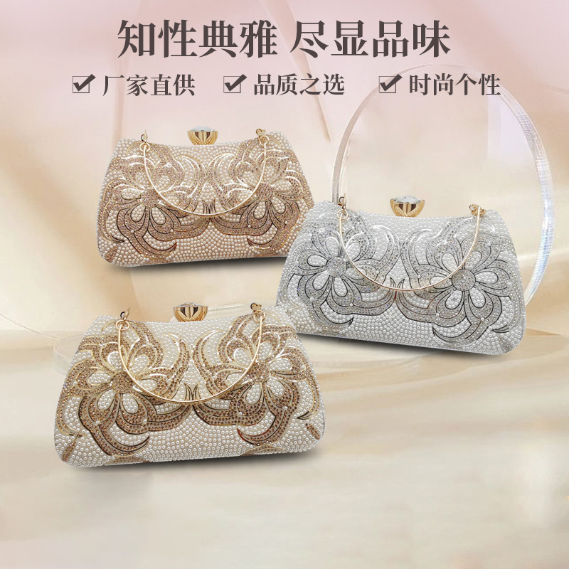 Cross-border hot wedding bag banquet handbag fairy bag manufacturers wholesale dinner hand bag high-end gift bag