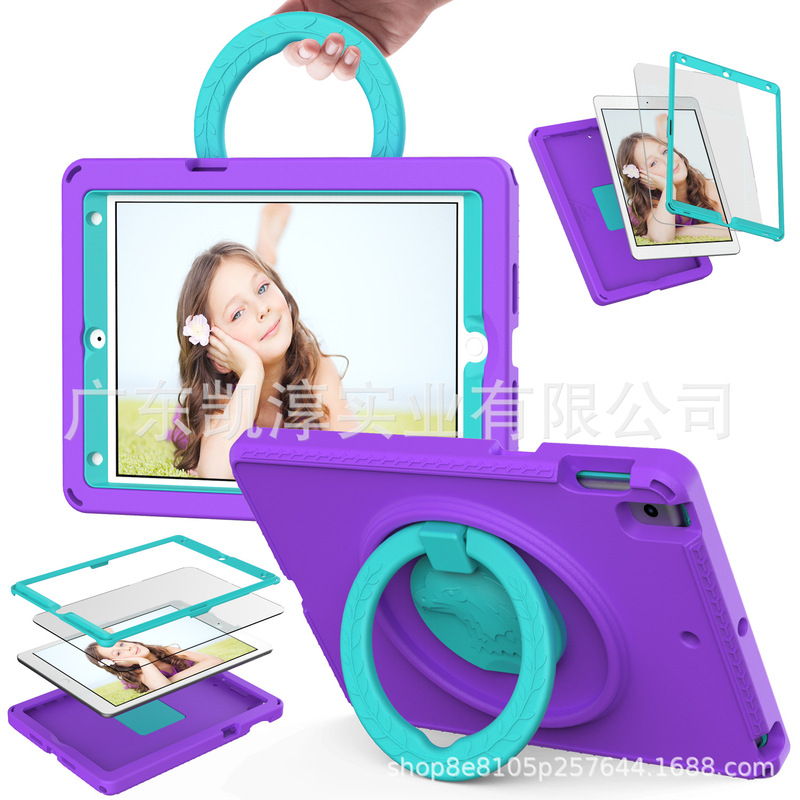 In-Stock Eva Tablet Protective Case Global Eagle Children's Anti-Drop Waterproof Protective Shell Factory Direct Sale Cartoon iPad