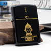 Source factory iron shell retro black swimming stainless steel movement tiger pattern kerosene lighter