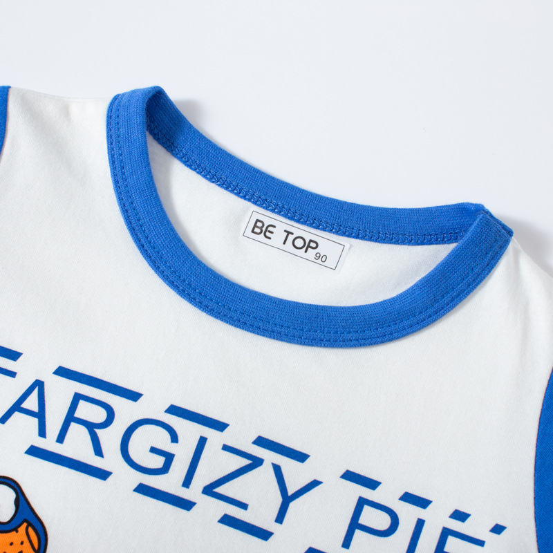 Niños de dibujos animados de manga corta nuevo patrón de dinosaurio manga bebé niños Camiseta estilo coreano ropa de punto INS ropa infantil al por mayor