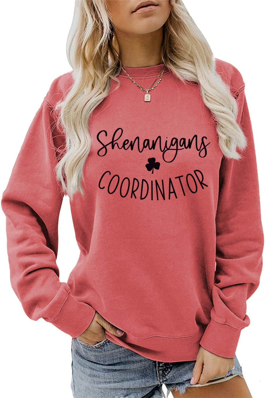 420g Weight Long Sleeve Sleeve Length Pullovers Placket Type Regular Sleeve Sleeve Type Cotton Fabric Type Regular Top Length Hoodie Tops Type Daily Occasion Round Neck Neckline Loose Fit Type St. Patrick Festival Shamrock, Letter Pattern Spring, Autumn Season Women's Gender Casual, Streetwear Style Women's Hoodies Long Sleeve Casual Streetwear Shamrock Letter 12