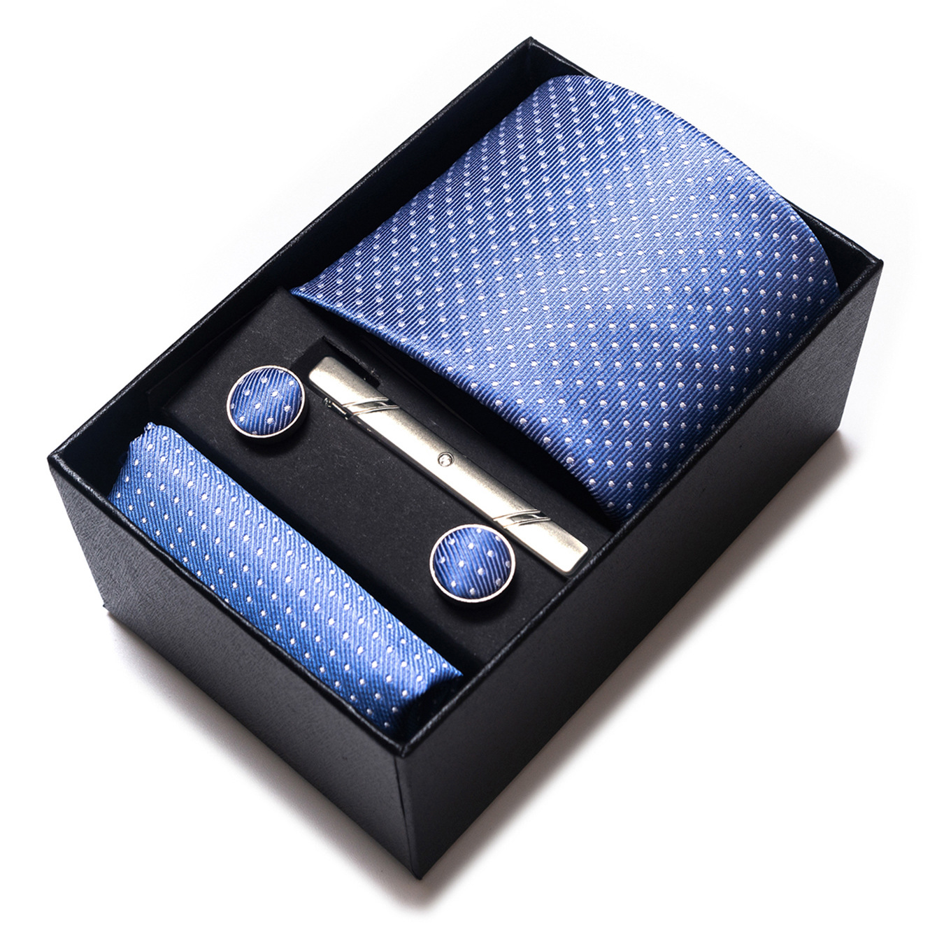Set de Caja de Regalo con Corbata de Negocios para Hombre de Rayón Jacquard para Boda