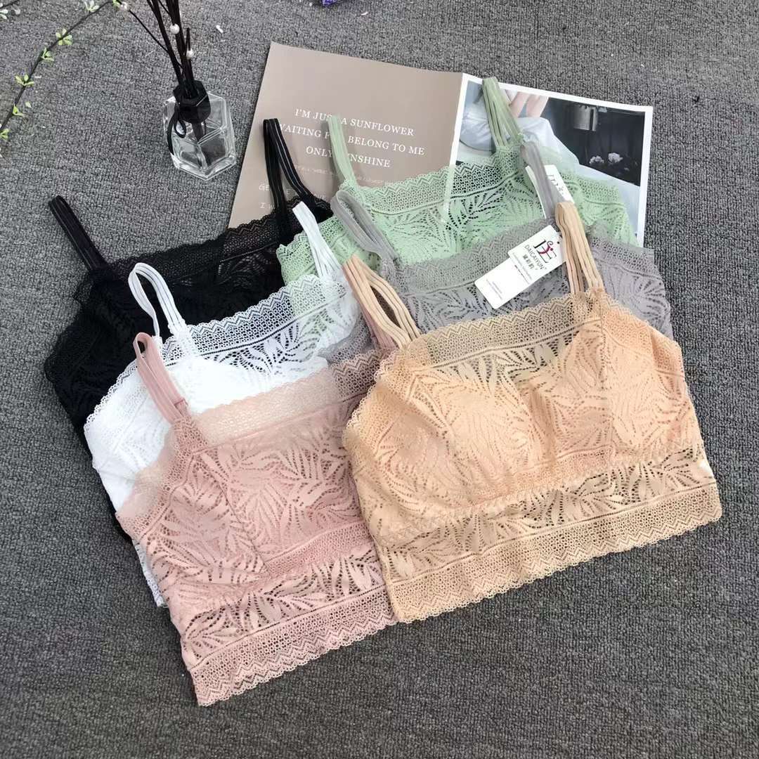 Nuevo cordón elástico de alta calidad belleza espalda chaleco las mujeres inalámbrico sexy sujetador ropa interior deportiva al por mayor