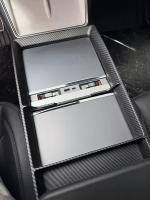 Suitable for Tesla Center Console Other Automotive Interior Supplies - second-generation-upgrade-refreshed-model-3yyl-center-console-armrest-organizer-carbon-fiber-matte-black