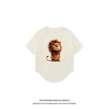 EON女装|2024夏季新款实拍美式复古动物印花短袖T恤