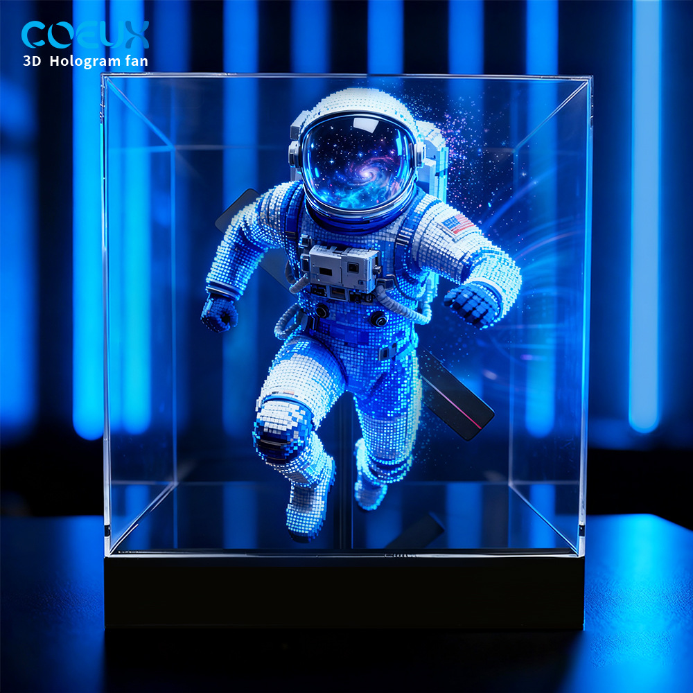 Holographic 3D fan screen holiday gift desktop decoration