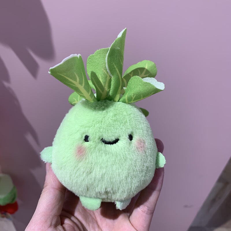 可爱软萌大头菜娃娃挂件创意三色白菜毛绒公仔钥匙圈玩偶PP棉批发|undefined