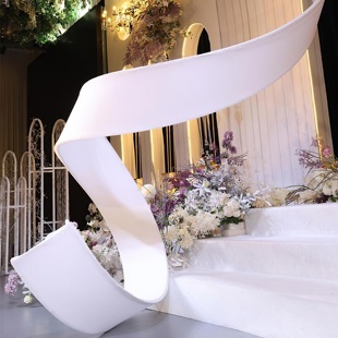 Wedding Sun Panel Free Curve Wave Arc Spiral Versatile Elastic Fabric Shape Wedding Decoration Props Ceiling