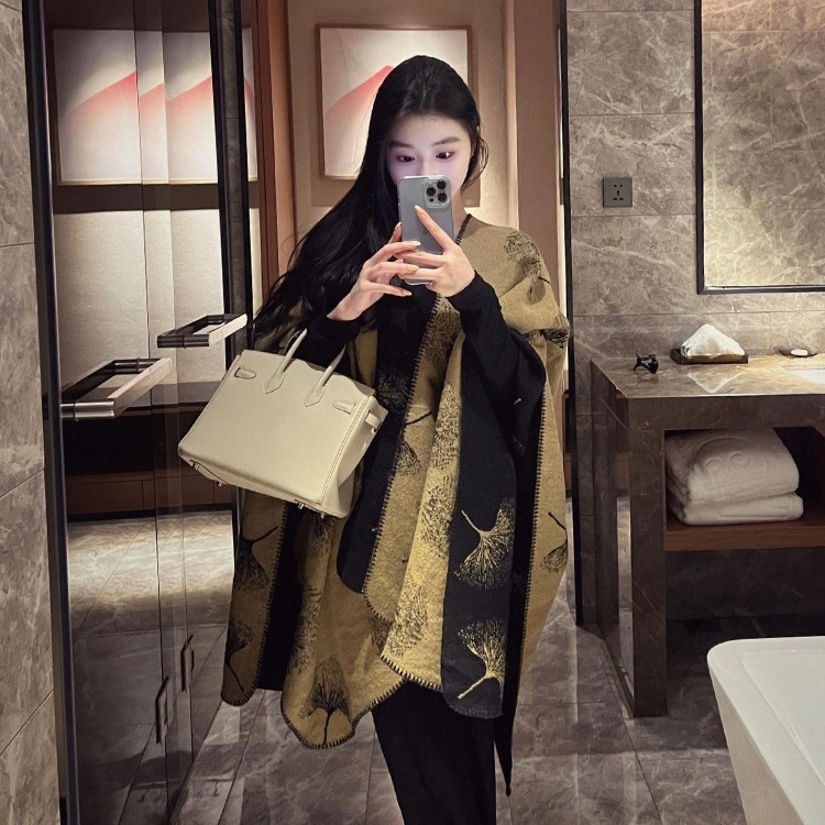 外搭披肩女2025年薄款民族风银杏叶夏季空调房斗篷旅游外搭披风|undefined