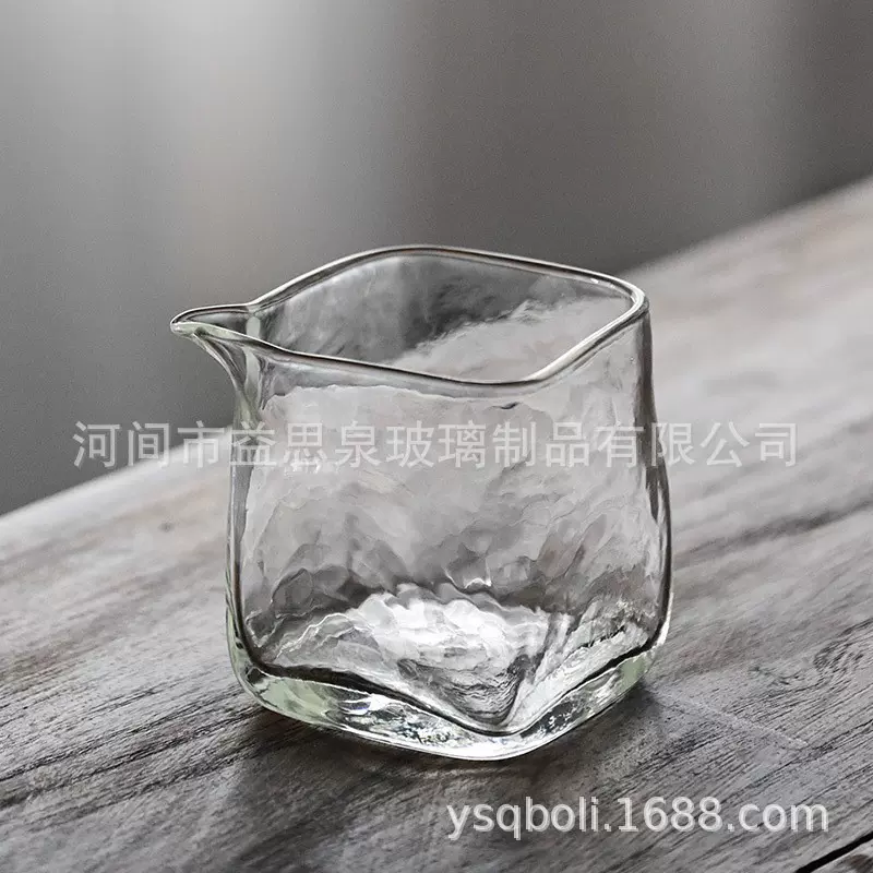 高硼硅四方分茶器日式透明长嘴匀杯家用功夫茶具日式茶海公道杯