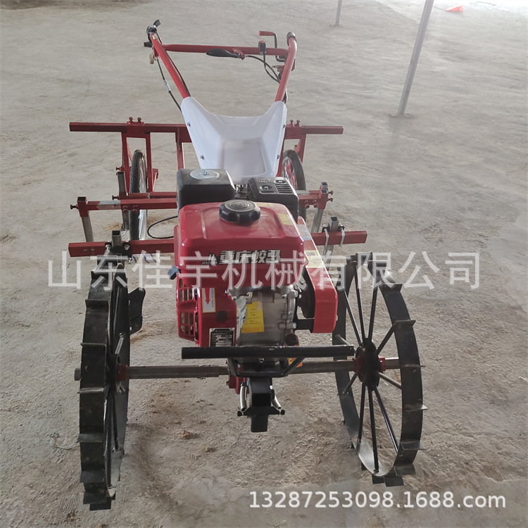 拱棚高架型汽油覆膜机手扶式草莓土豆盖膜机 宽窄可调