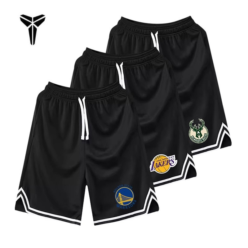 American-Style Basketball Shorts, Loose-Fitting Five-Point Shorts for Men, Full Range of Lakers Kobe Irving Curry Training Sports Quick-Dry Shorts