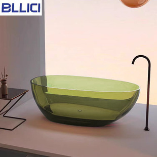 Яйцо в форме прозрачной ванны маття цвета Egg shape transparent bathtub matcha