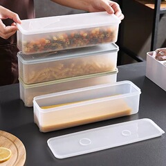 T麺収納ボックス 長麺保存容器 大型 パスタ用 長方形 大容量 食品密封容器