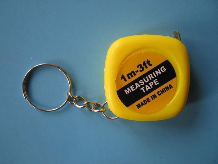 携便迷你1米小钢卷尺拉尺1M小卷尺测量米尺不锈钢小尺子带钥匙扣